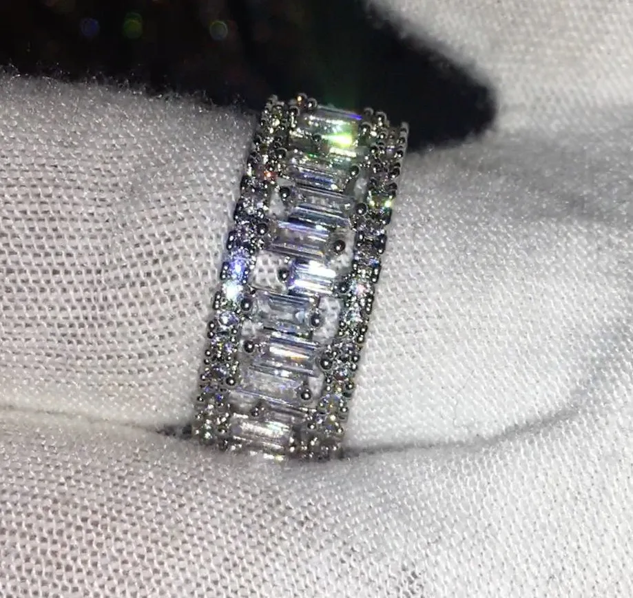 Baguette Ring | Eternity Ring | Womens Engagement Ring | Diamond Ring | Womens Engagement Band | fashion rings | friendship Ring | Wedding