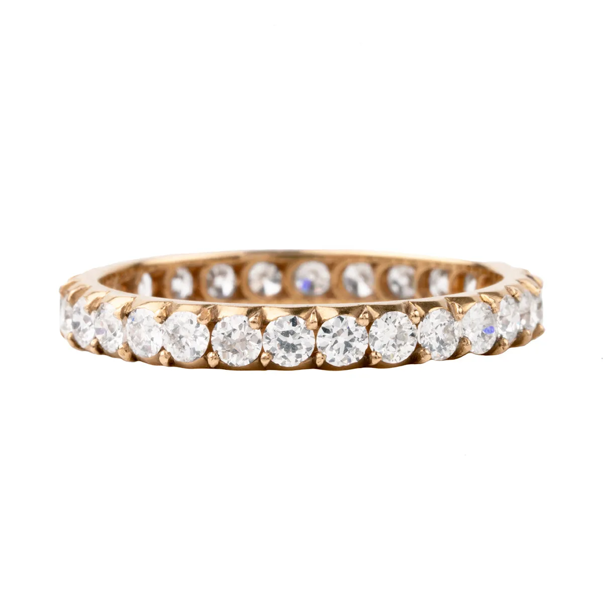Bell & Bird Signature Miniature Cutaway Old European Cut Diamond Eternity Band