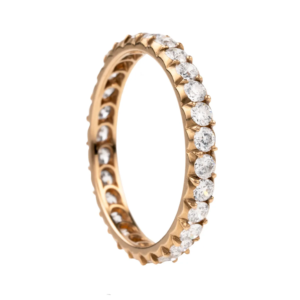 Bell & Bird Signature Miniature Cutaway Old European Cut Diamond Eternity Band