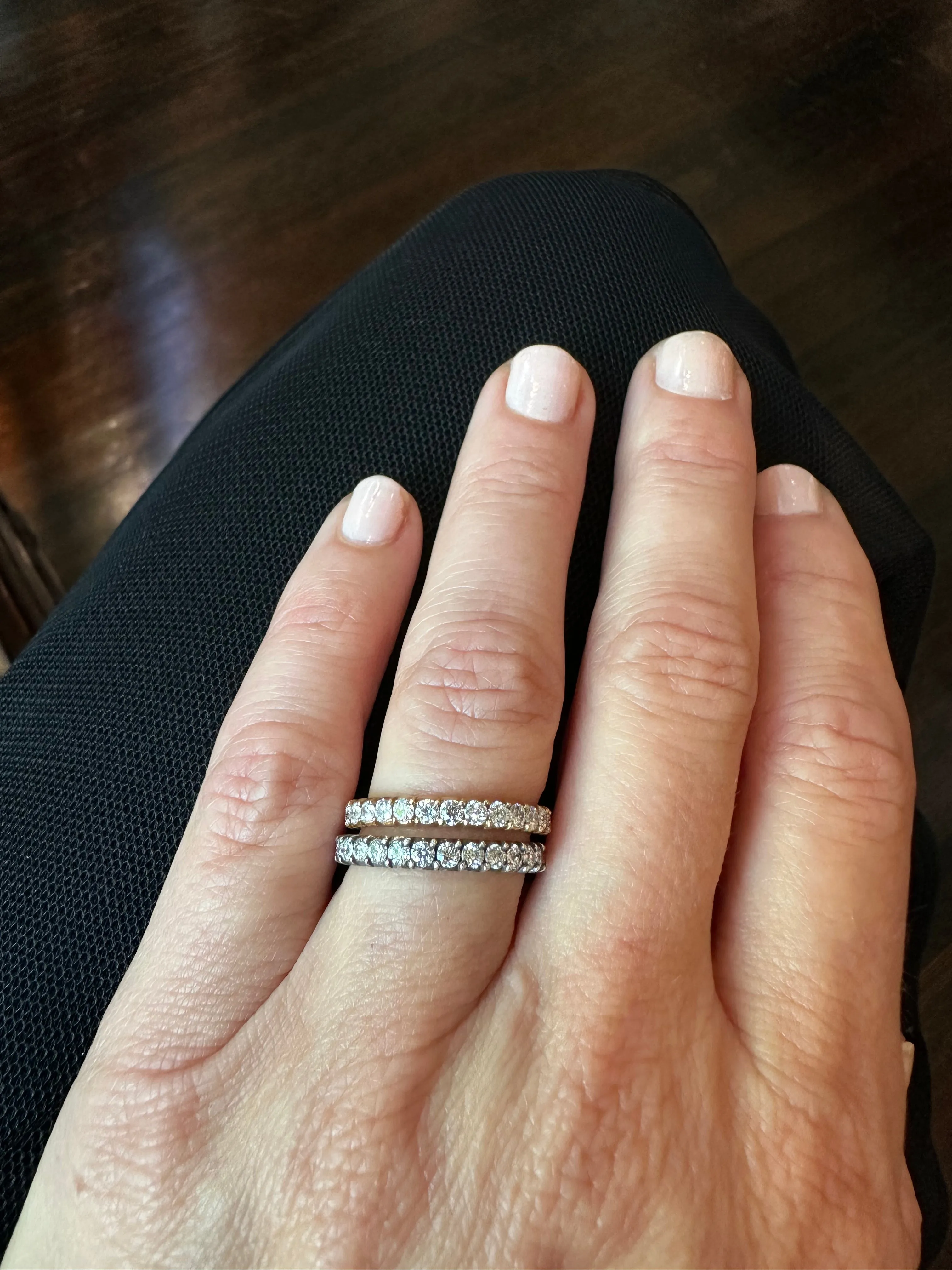 Bell & Bird Signature Miniature Cutaway Old European Cut Diamond Eternity Band