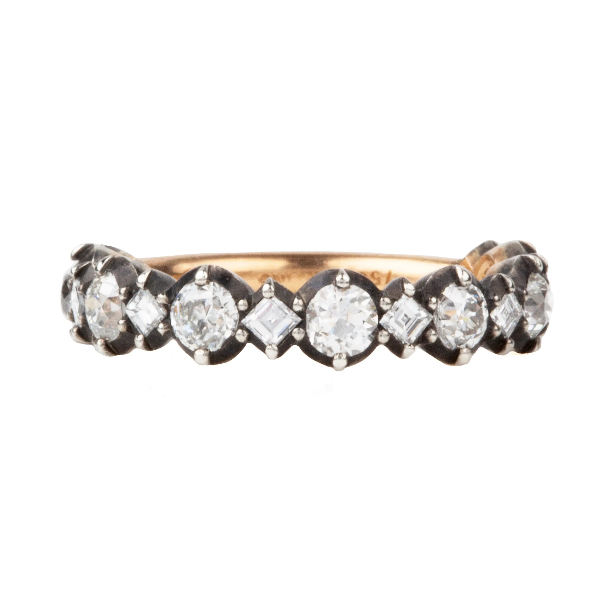 Bell & Bird Signature Mixed Diamond Half Hoop Band