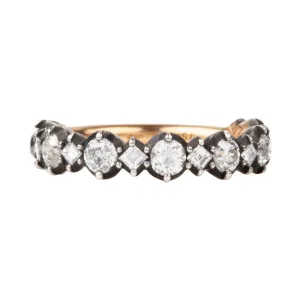 Bell & Bird Signature Mixed Diamond Half Hoop Band