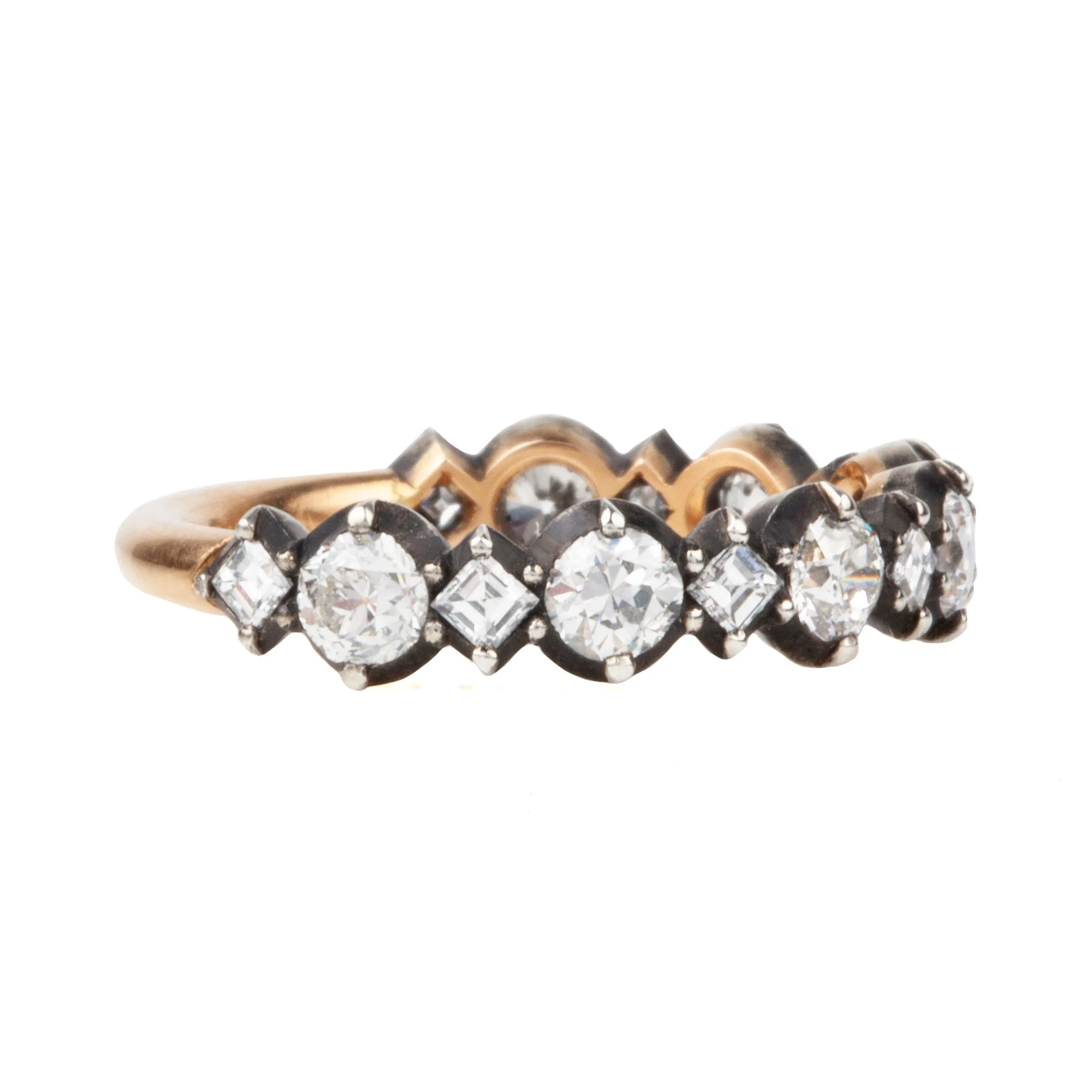 Bell & Bird Signature Mixed Diamond Half Hoop Band