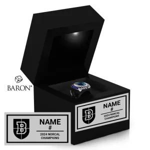 Bellarmine College Prep Volleyball 2024 Championship Black LED Ring Box
