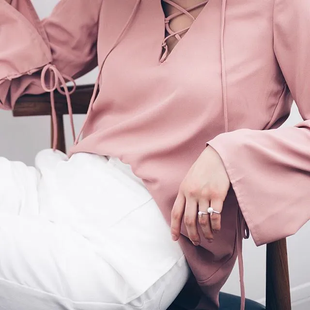 Big pearl ring - Pinkgold