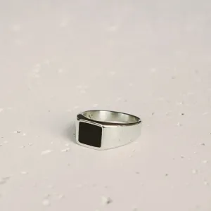 Black Onyx Ring (Silver)