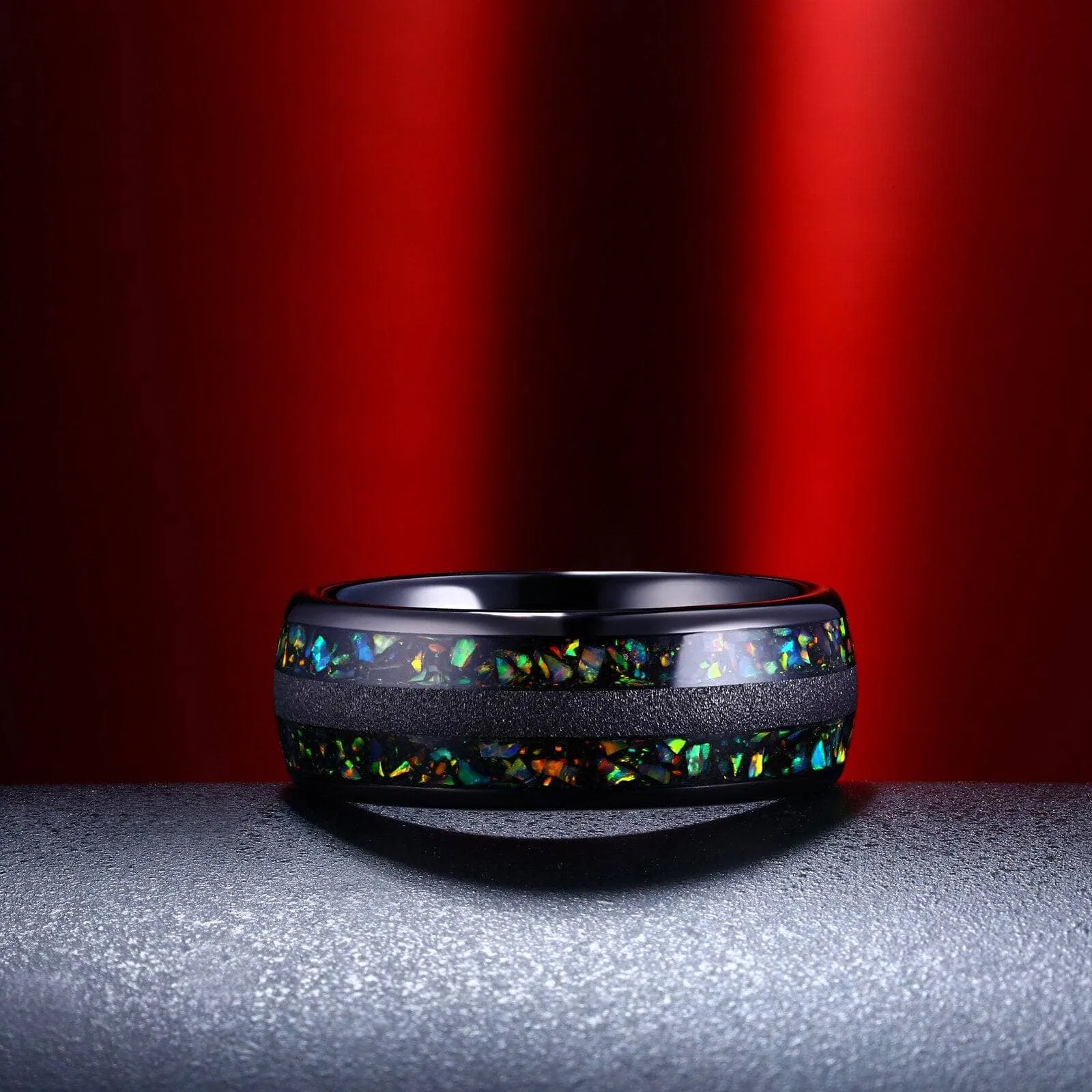 Black Tungsten Carbide 8mm Wedding Band