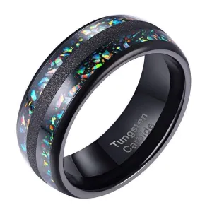 Black Tungsten Carbide 8mm Wedding Band