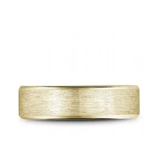 Bleu Royale 14K Yellow Gold and Titanium Beveled Edge Band