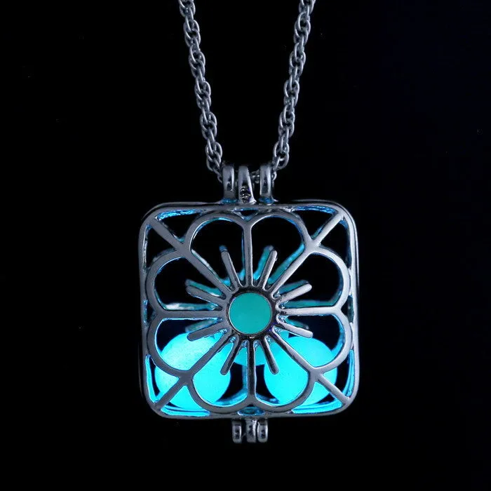 Blue Aqua Luminous Fire Fairy Locket