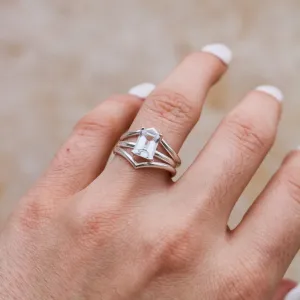 'Brenna' Moissanite Engagement & Wedding Ring Set // Made to Order
