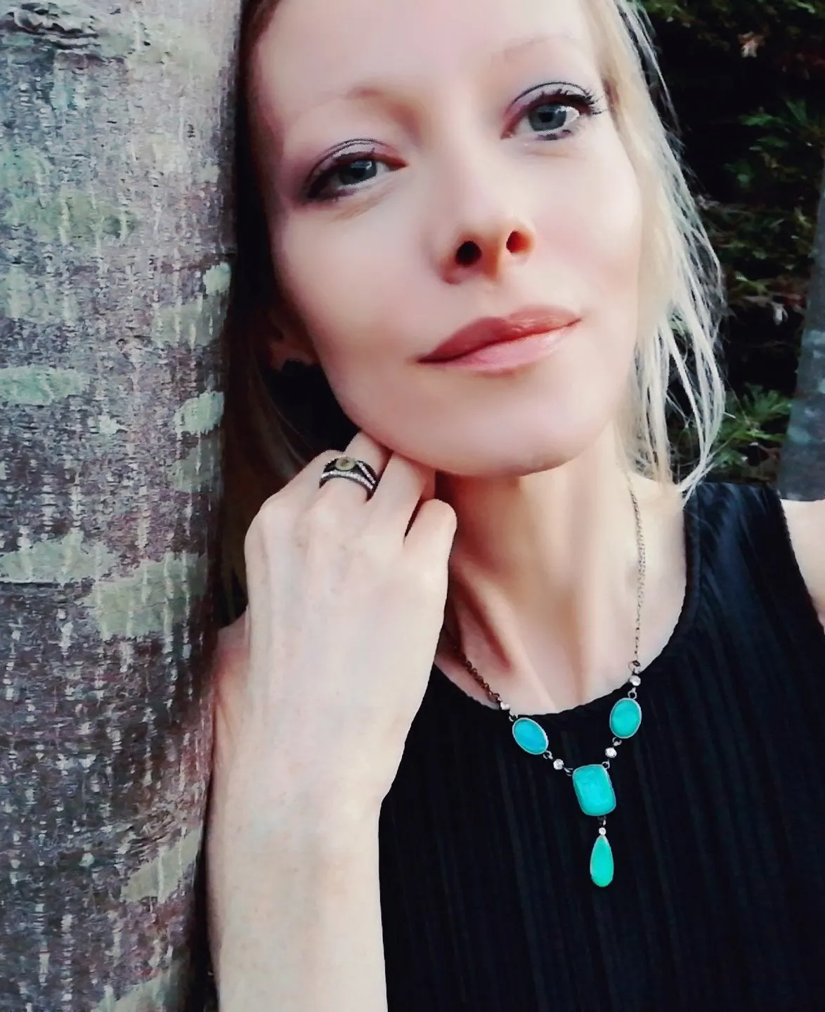 Bronzed Band Stones Mood Ring