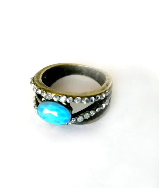 Bronzed Band Stones Mood Ring
