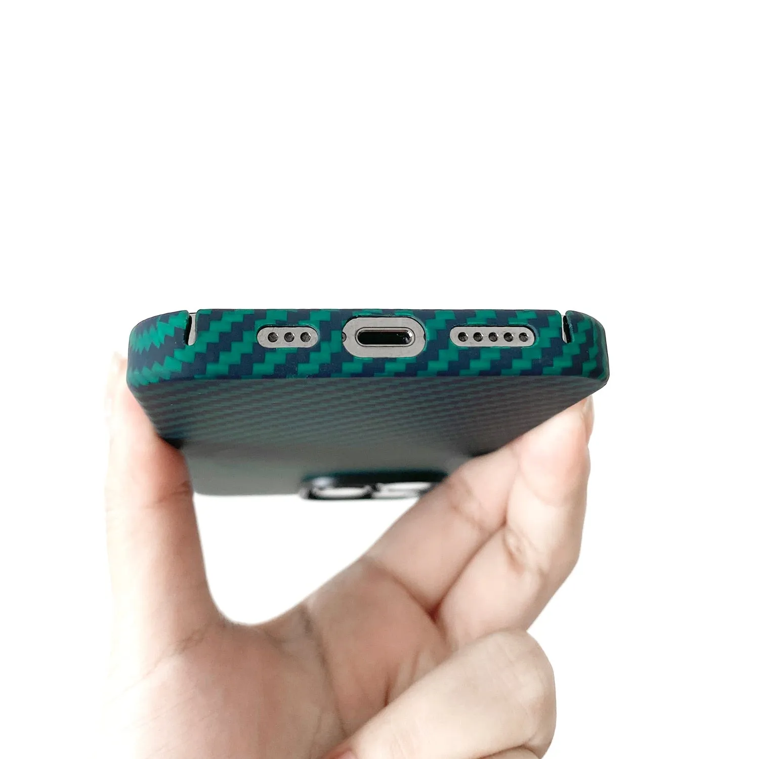 Carbon Fiber Magnetic Geometric Iphone Case