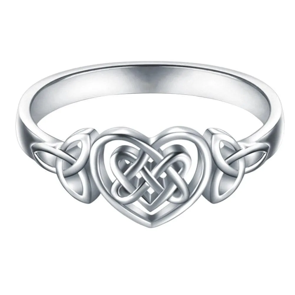 Celtic Knot Heart Ring