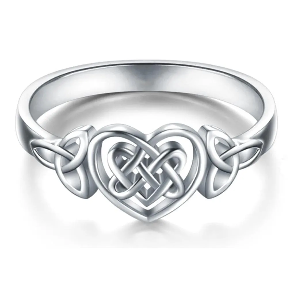 Celtic Knot Heart Ring