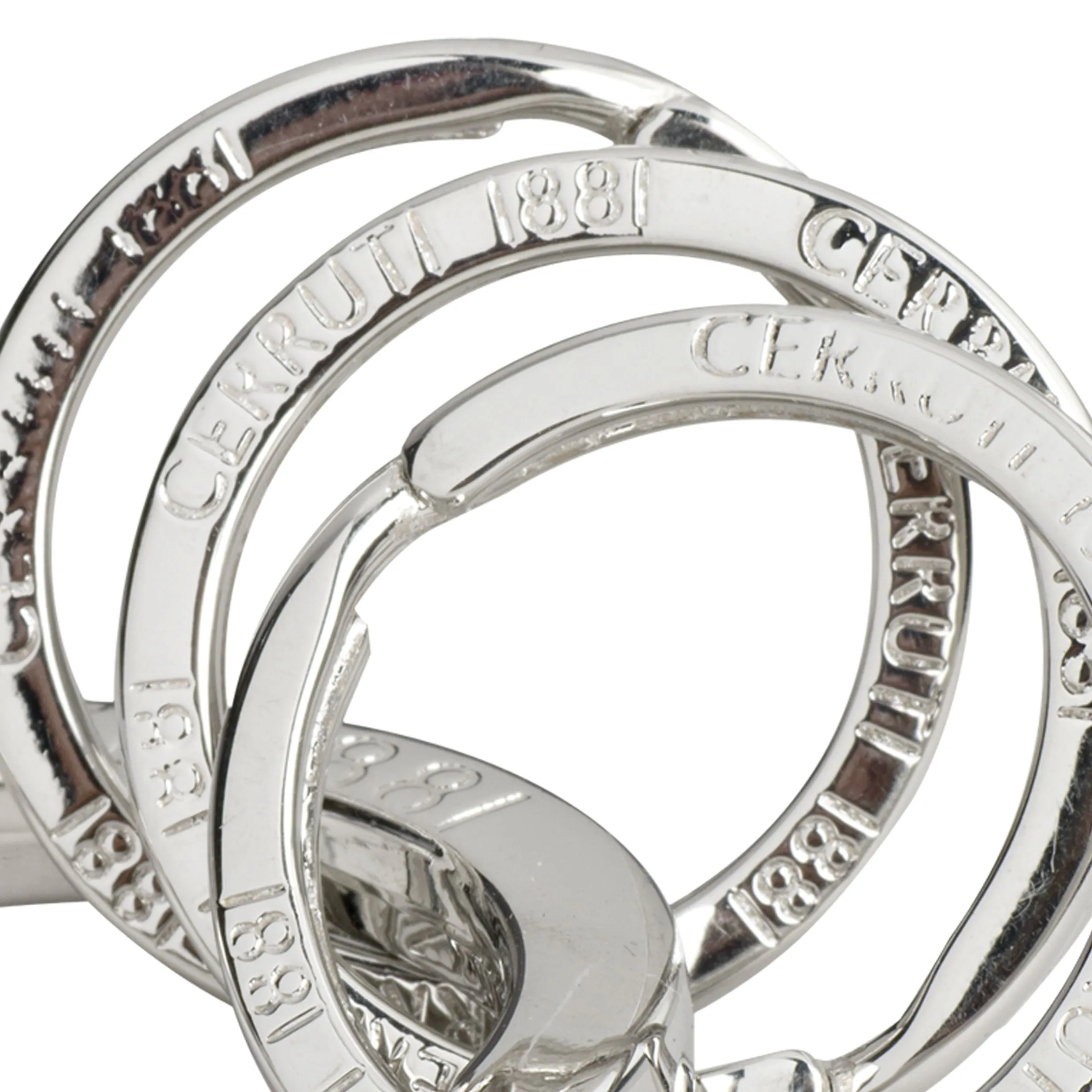 CERRUTI 1881 NAK209-Key ring Zoom Silver