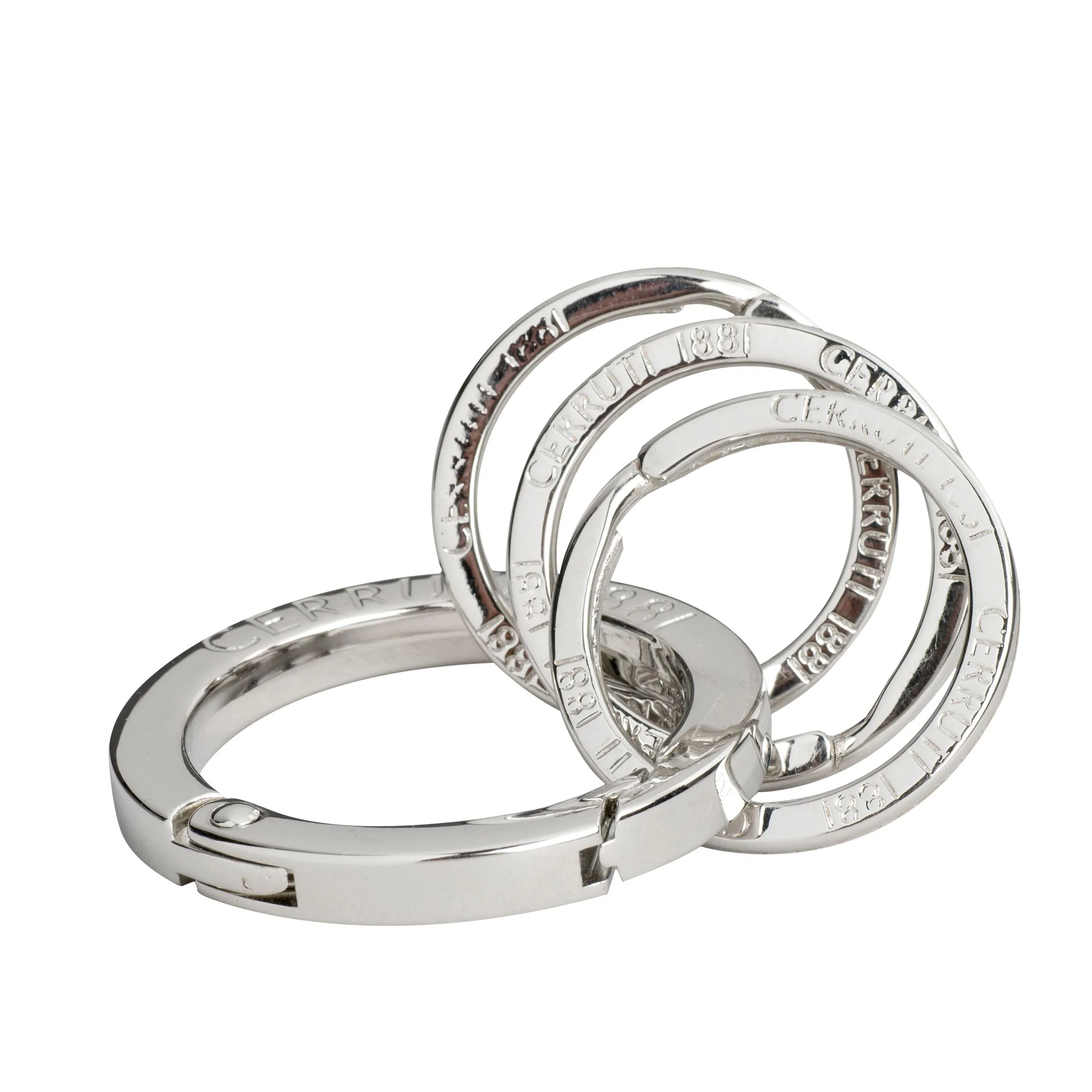 CERRUTI 1881 NAK209-Key ring Zoom Silver