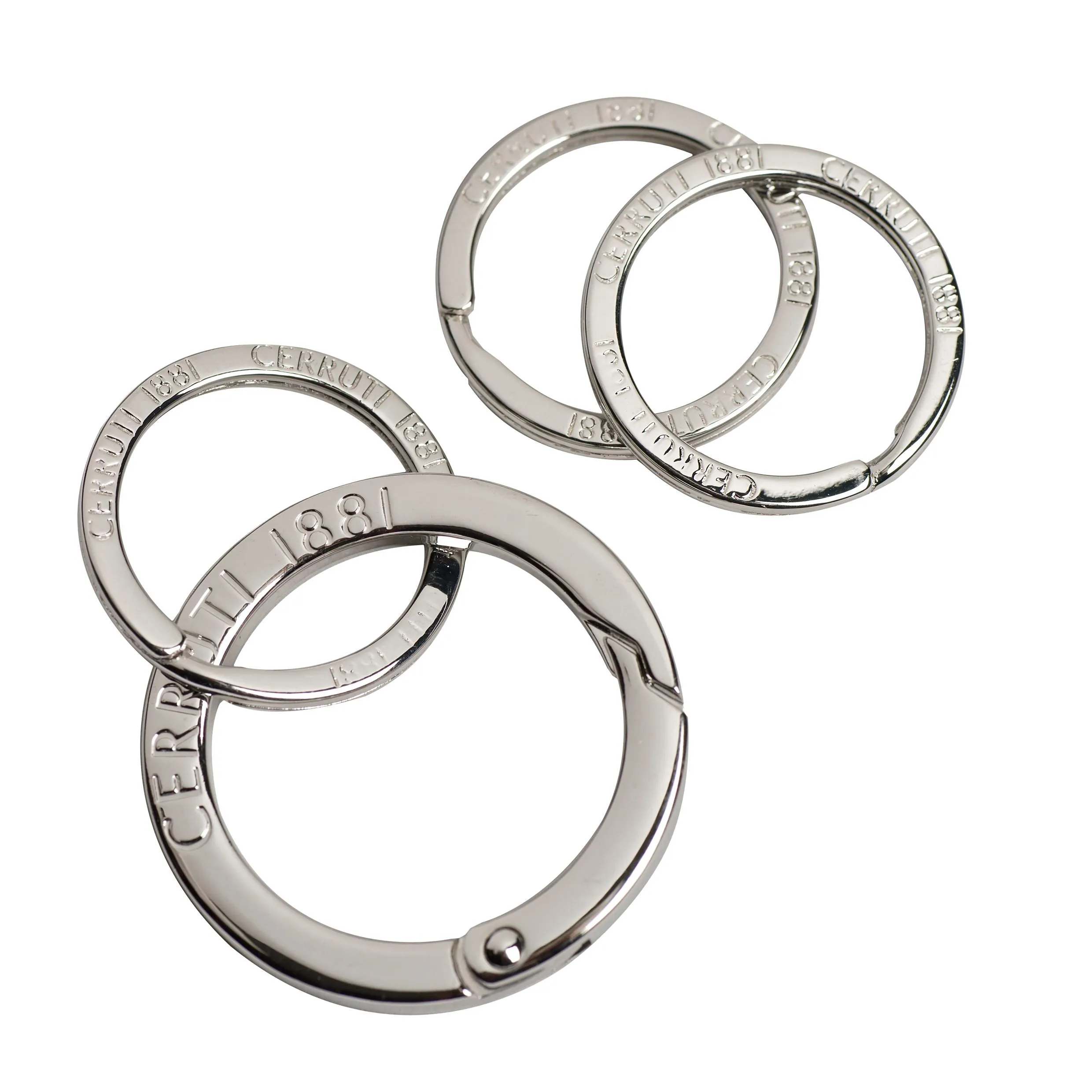 CERRUTI 1881 NAK209-Key ring Zoom Silver