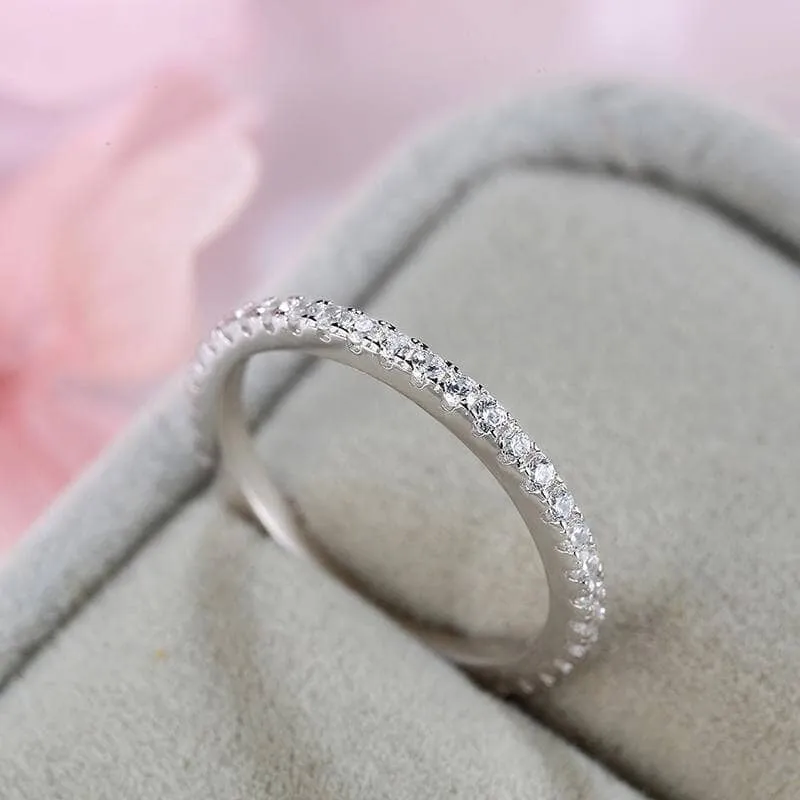 Classic Full Eternity Thin Wedding Band