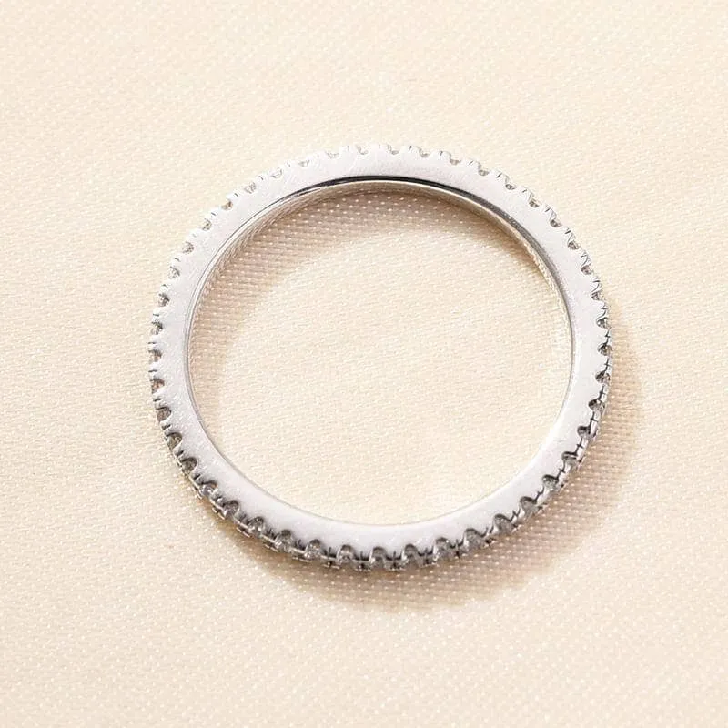 Classic Full Eternity Thin Wedding Band
