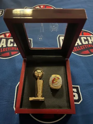 Cleveland Cavaliers 2pc NBA Championship Ring & Trophy with Display Box