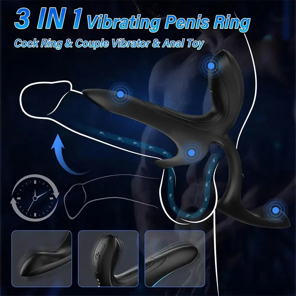 Complete Passion Love Ring Vibrating Cock Ring with 3 Motors