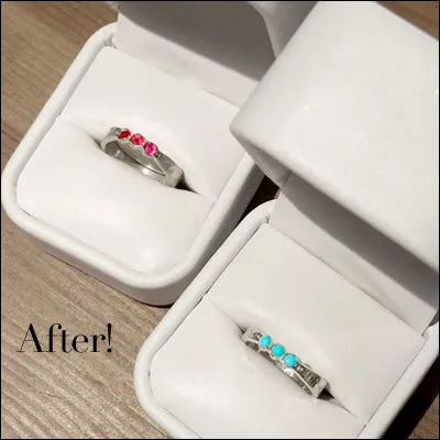 Custom Gemstone Stacker Rings for Debbie