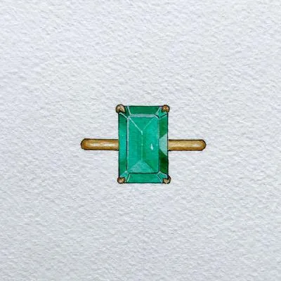Custom Heirloom Modernization of Emerald Ring