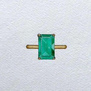 Custom Heirloom Modernization of Emerald Ring