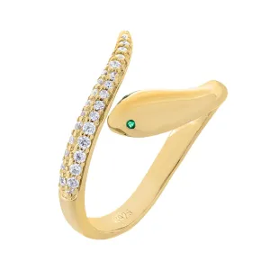 CZ Serpent Wrap Ring