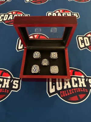 Dallas Cowboys 5pc Replica Super Bowl Ring Set w/ Display Box
