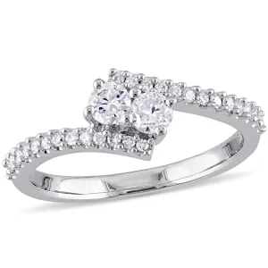 Diamond Bypass Ring