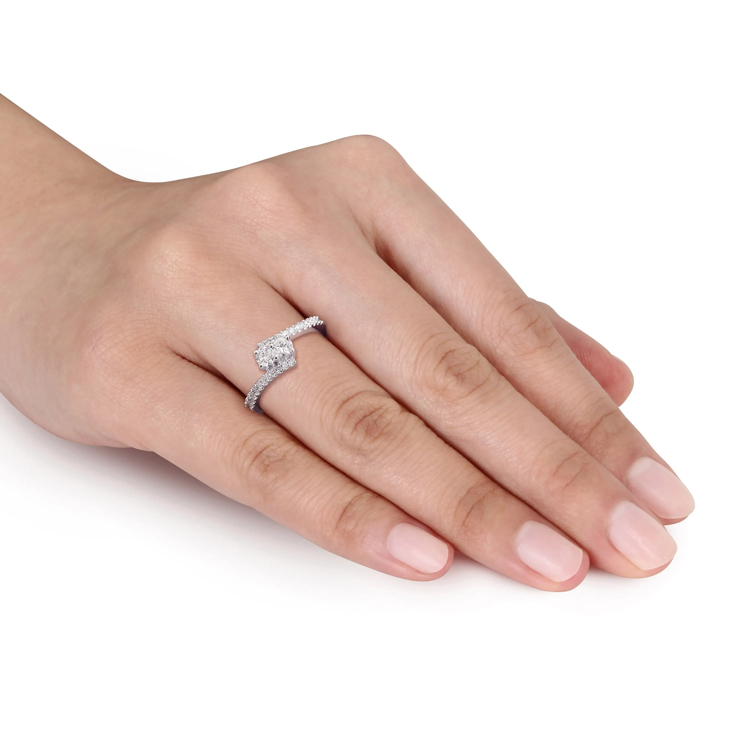 Diamond Bypass Ring