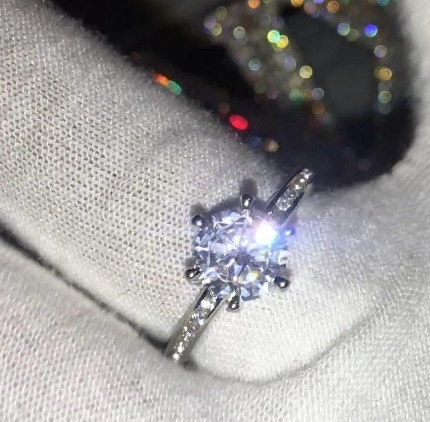 Diamond Engagement Ring | Round Diamond Engagement Ring | Wedding Ring | Womens Engagement Ring | Diamond Ring | Cheap Engagement Rings