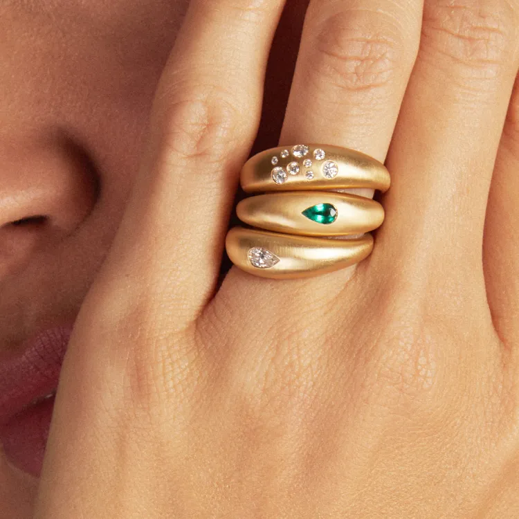 Diamond Tear Drop Ring