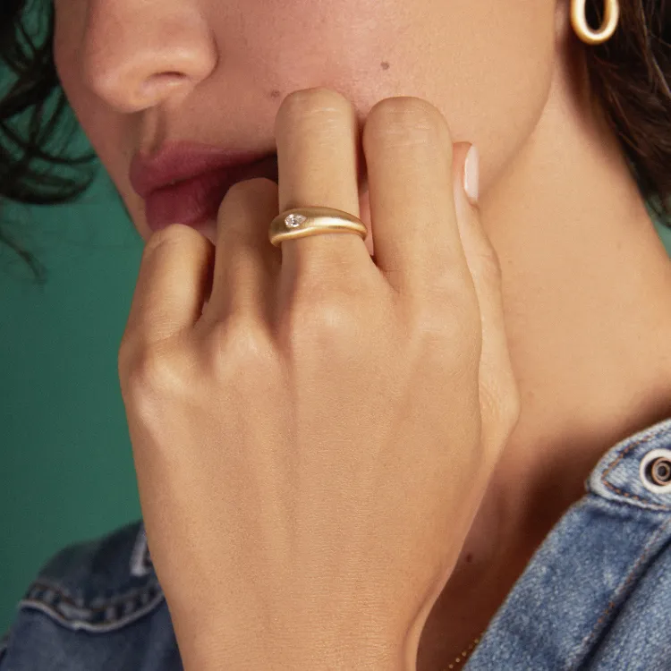 Diamond Tear Drop Ring