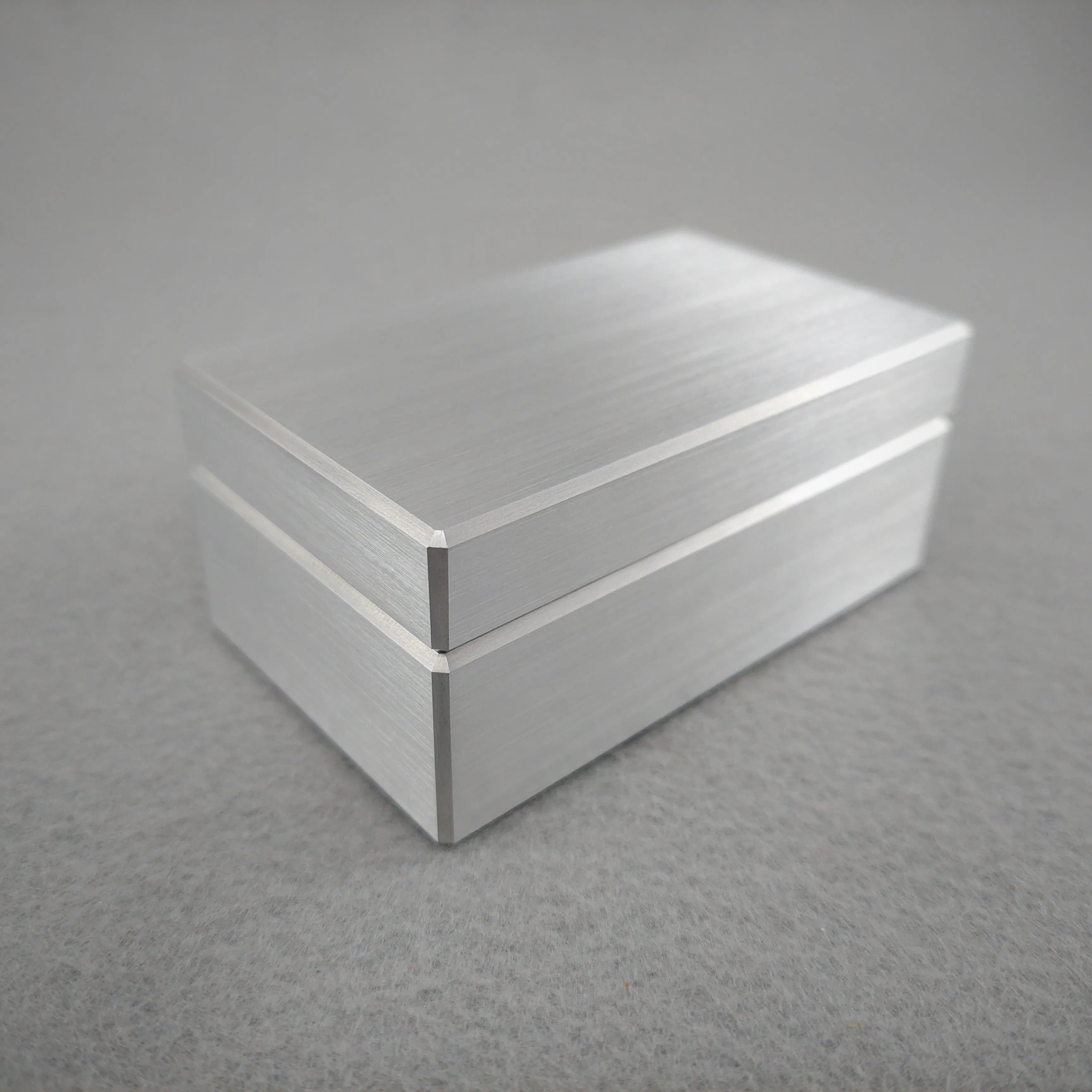 Dual Classic Solid Metal Ring Bearer Box