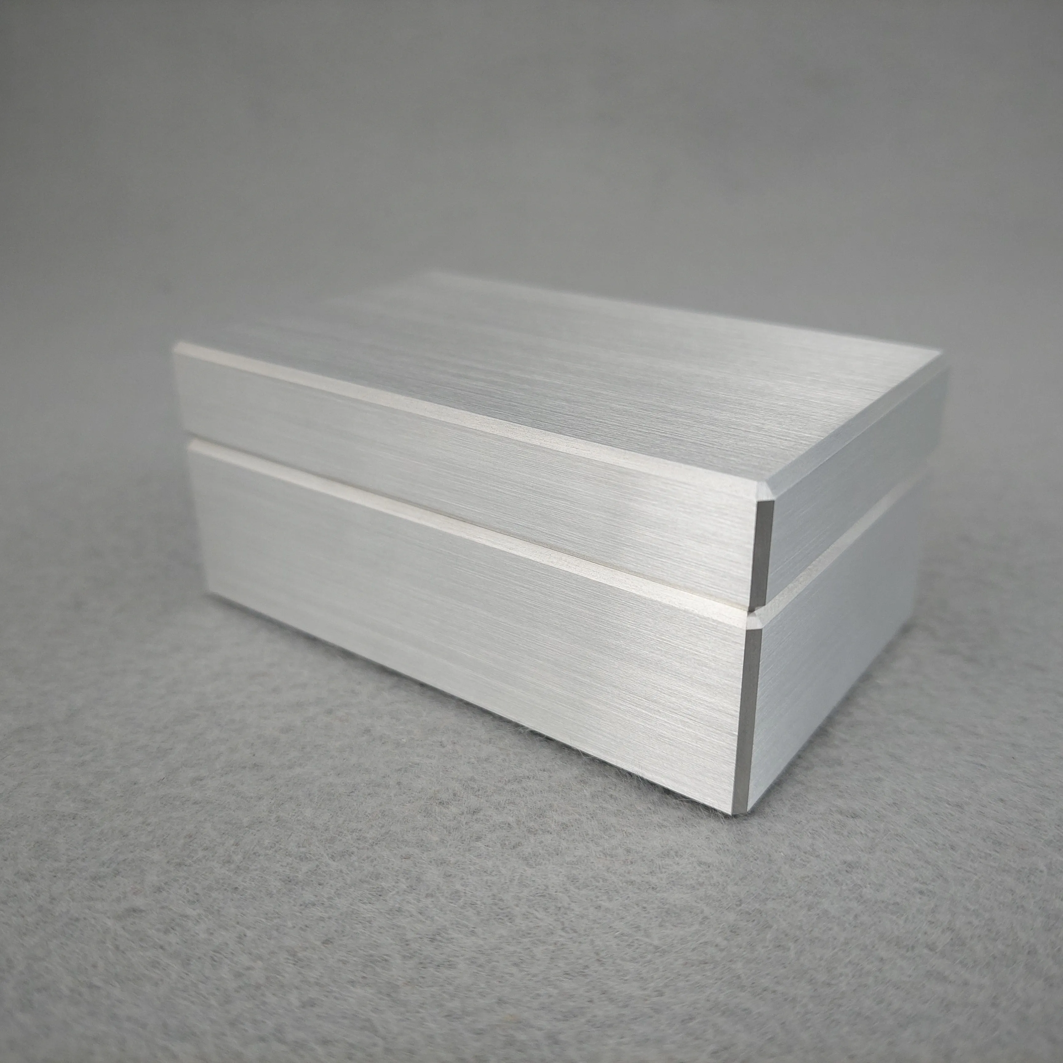 Dual Classic Solid Metal Ring Bearer Box