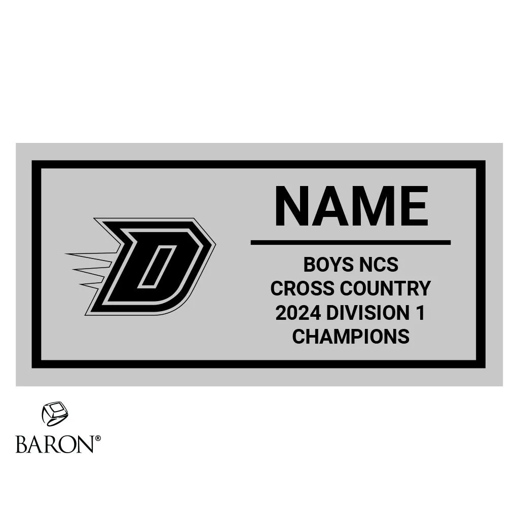 Dublin High School Cross Country 2024 Championship Black LED Ring Box