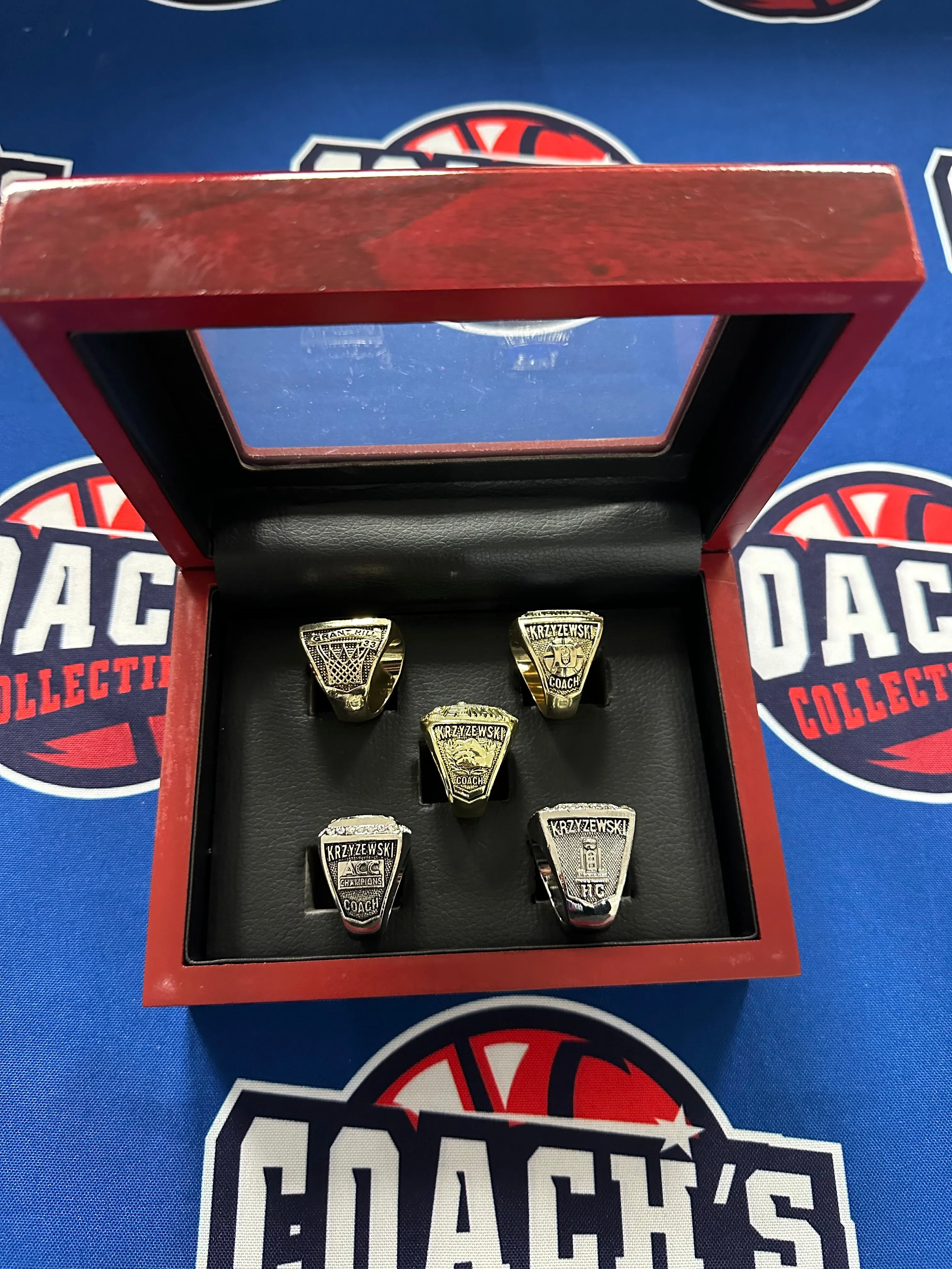 Duke Mens basketball 5pc Replica National Championship Ring Set w/ Display Box