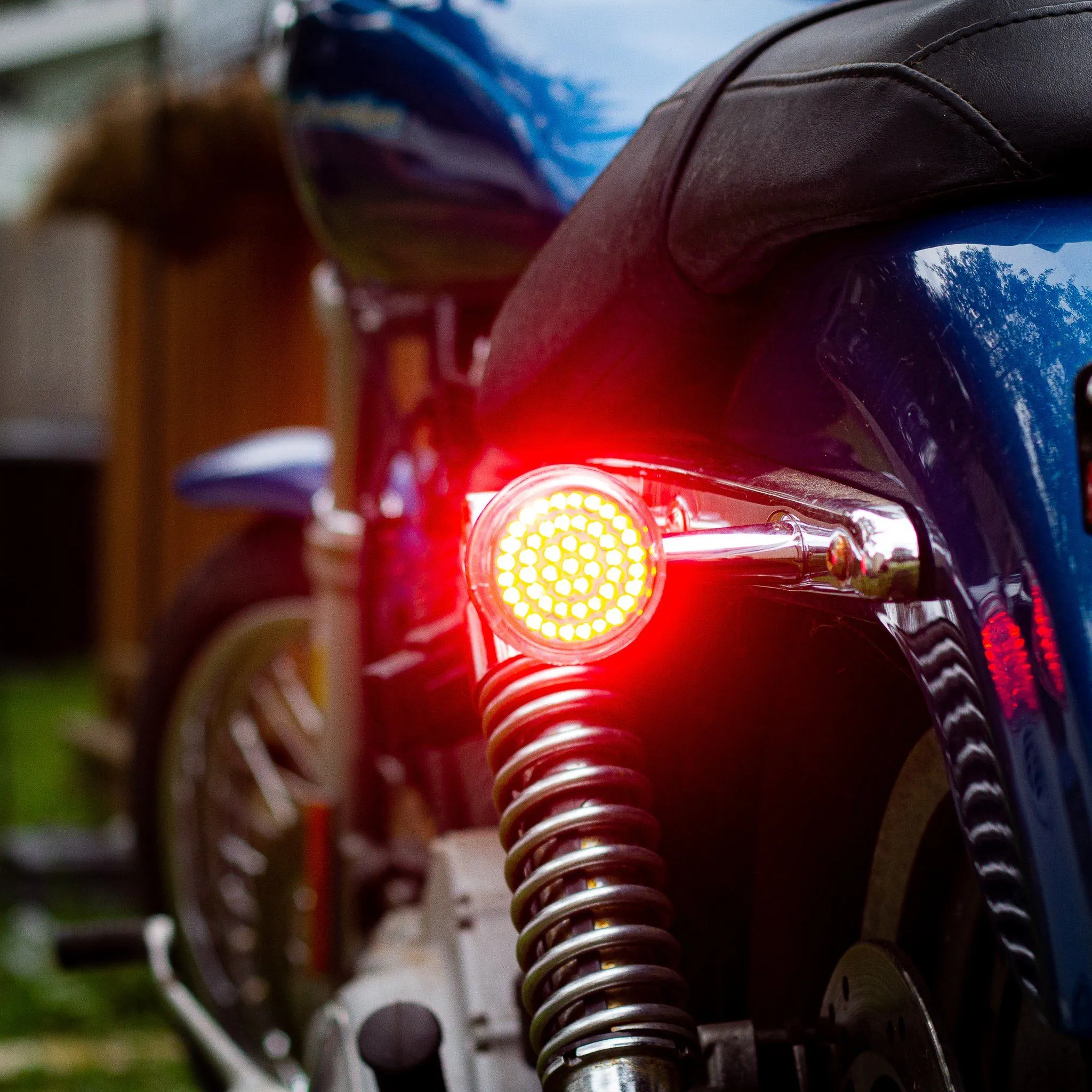 Eagle Lights 2” LED Turn Signal and Running Light Kit for Harley Davidson Motorcycles- Generation I / 1157 Front / 1156 Red Rear