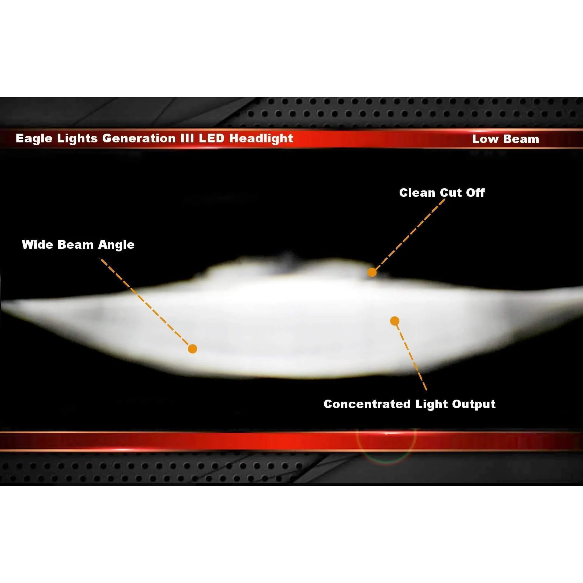 Eagle Lights 5 3/4" 8900 Series Generation III LED Projection Headlight For Indian Scout, Scout 60, Bobber