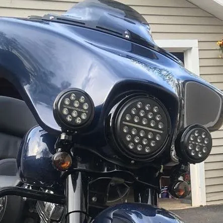 Eagle Lights Slim Line LED Headlight and Auxiliary Light Kit for Harley Davidson / Indian Motorcycle