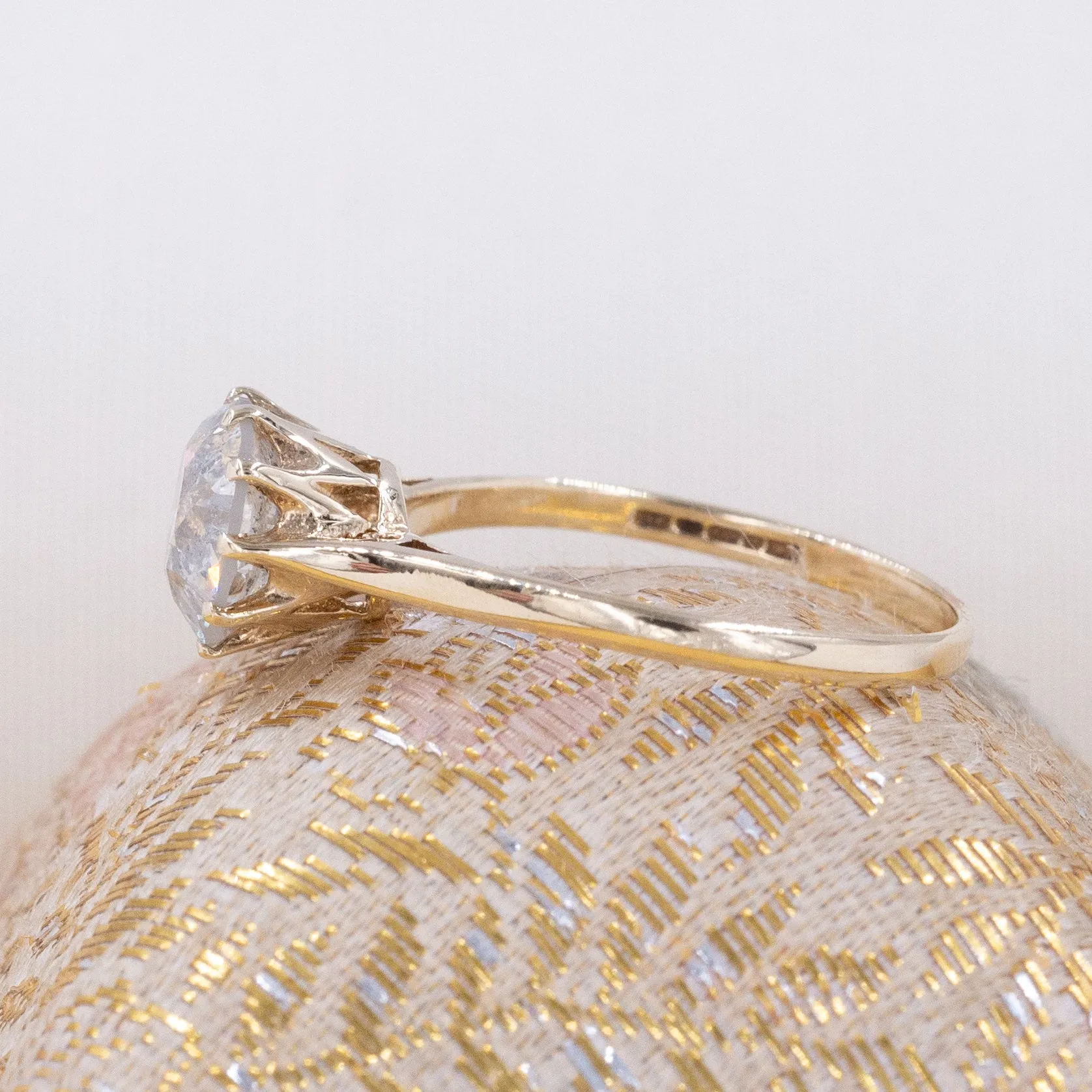 Edwardian 2.04 Carat Old European-Cut Diamond Ring