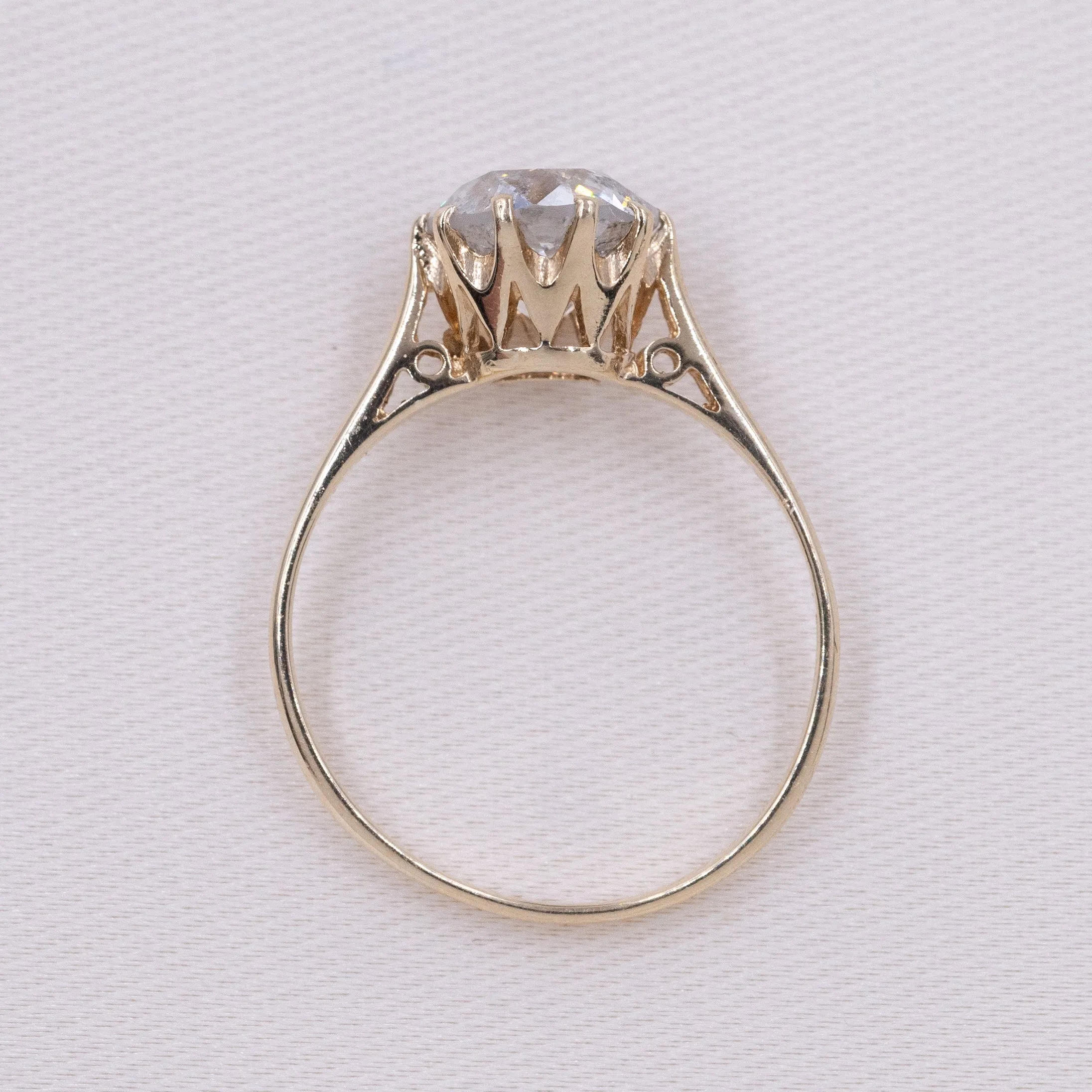 Edwardian 2.04 Carat Old European-Cut Diamond Ring