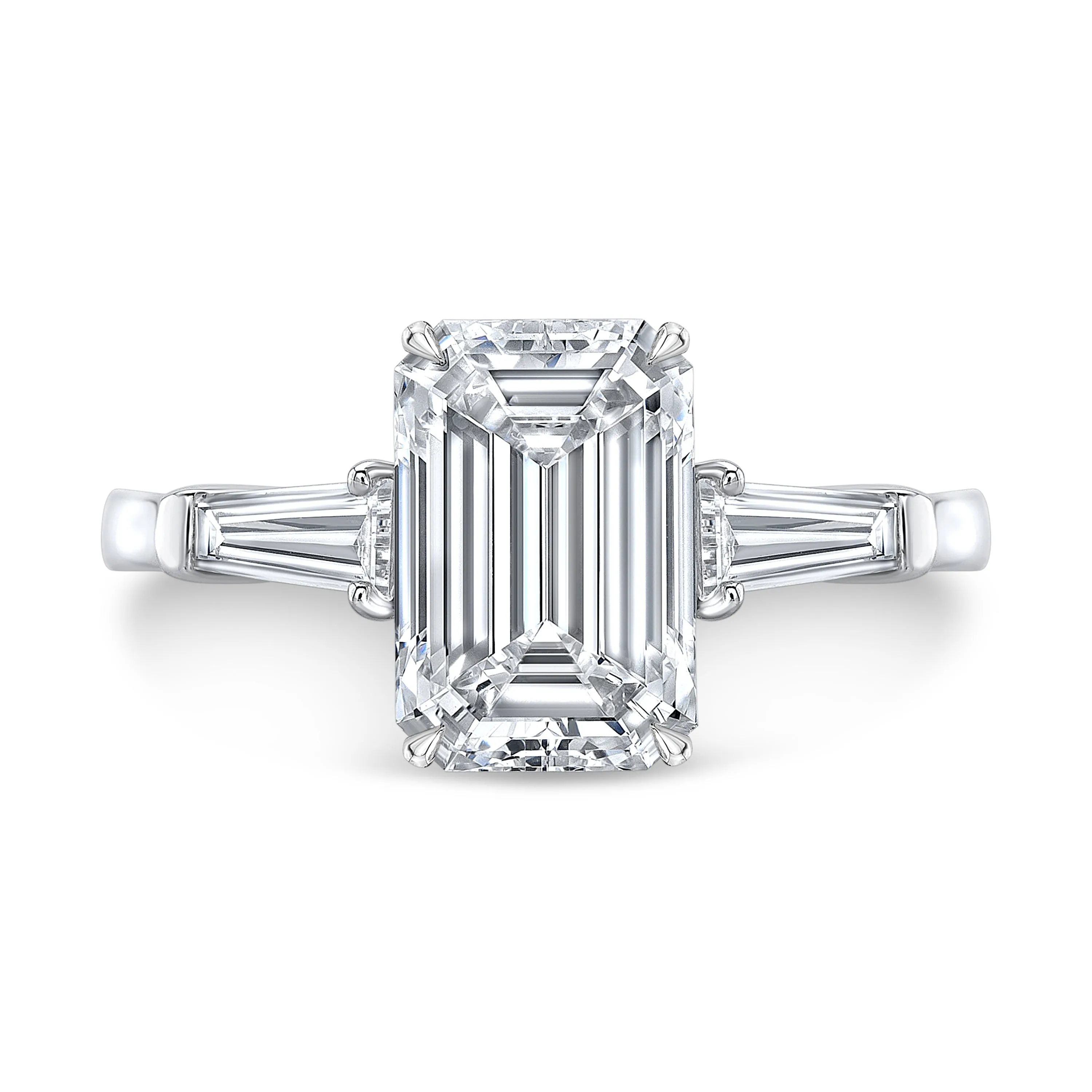 Elongated Baguette Emerald Cut Mounting