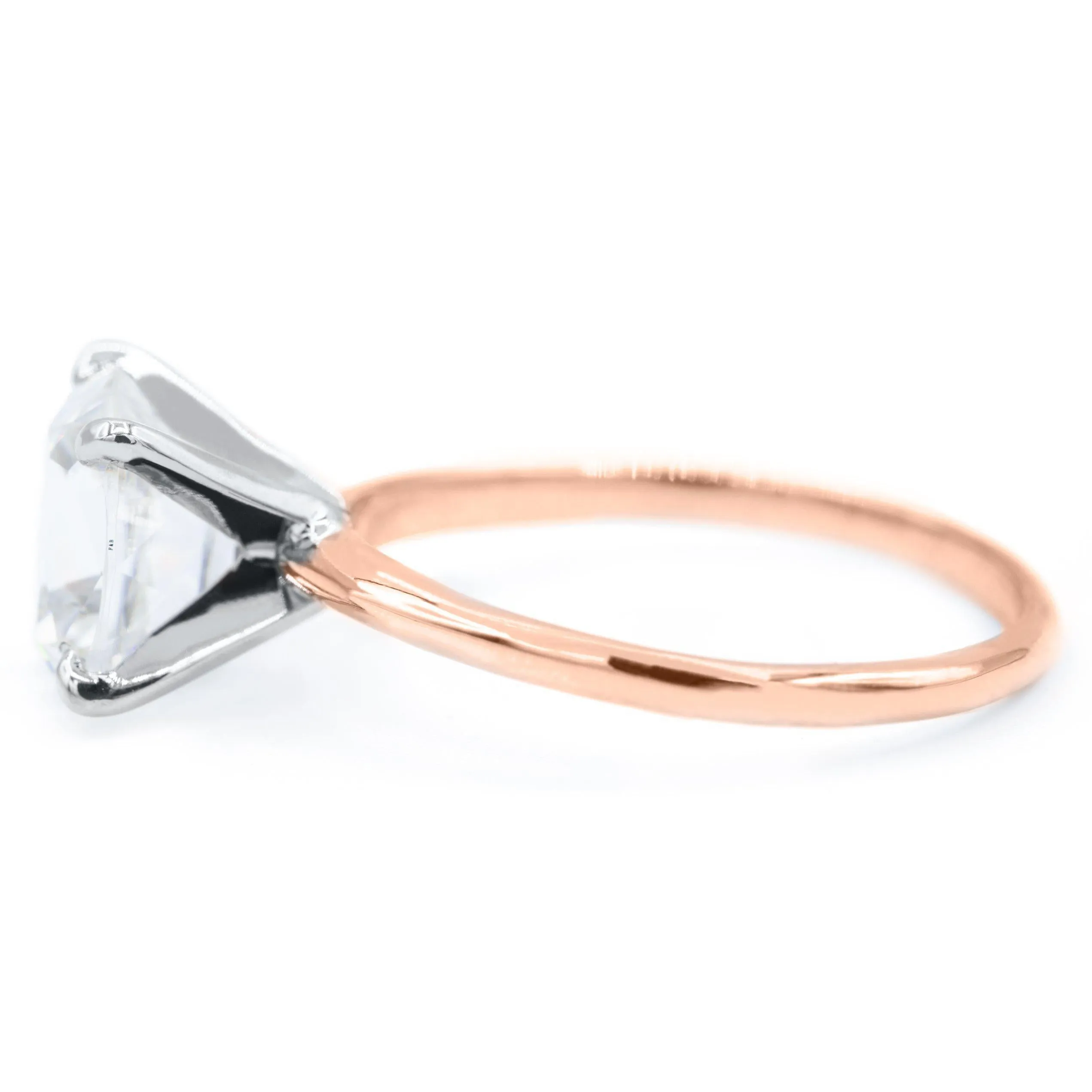 Elongated Cushion Old Mine Cut (OMC) Heirloom Moissanite 4 Prongs FANCY Solitaire Ring