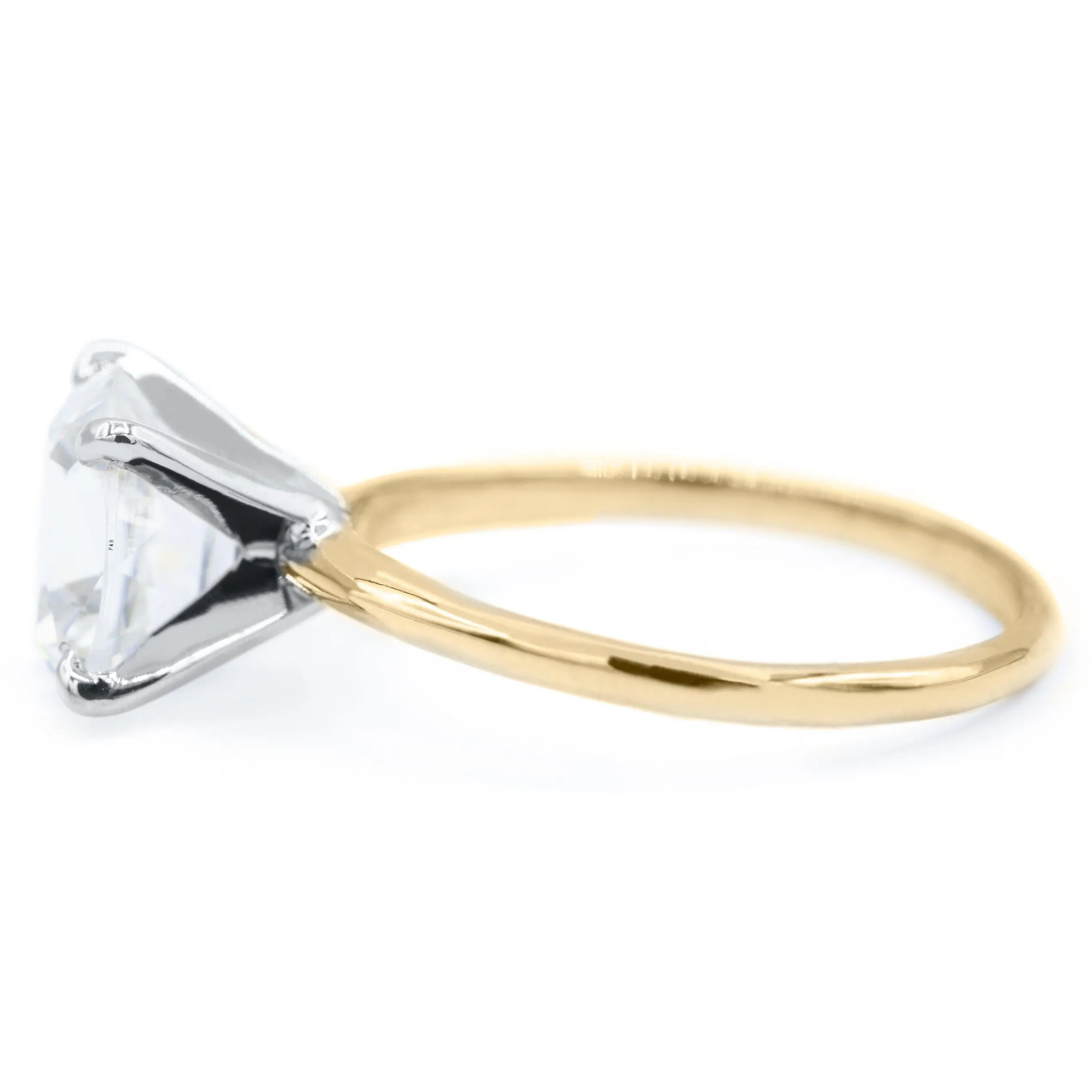 Elongated Cushion Old Mine Cut (OMC) Heirloom Moissanite 4 Prongs FANCY Solitaire Ring
