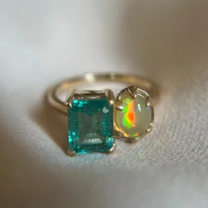Emerald & Opal Ring